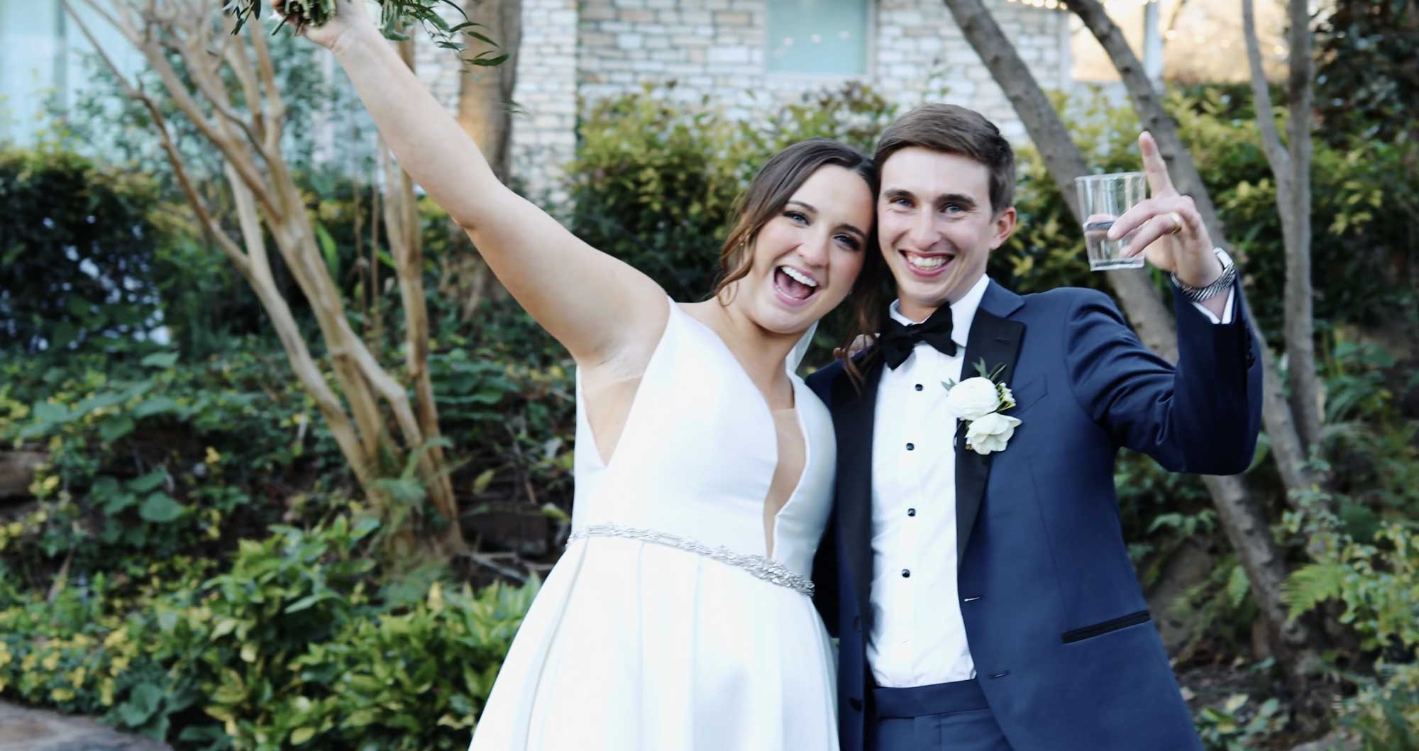 Toast Entertainment wedding videography: a bride and groom filmed at an Austin wedding
