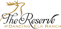 venue-south-texas-the-reserve-at-dancing-elk Logo for The Reserve at Dancing Elk Ranch featuring a stylized gold elk head above elegant script and capitalized text.